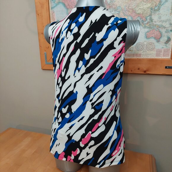 Nine West Multi Coloured Animal Print Patterned Sleeveless Tank Women's Small - Picture 4 of 9